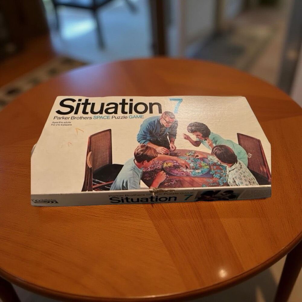 Vintage 1969 Milton Bradley Situation 7 Puzzle Board Game Complete